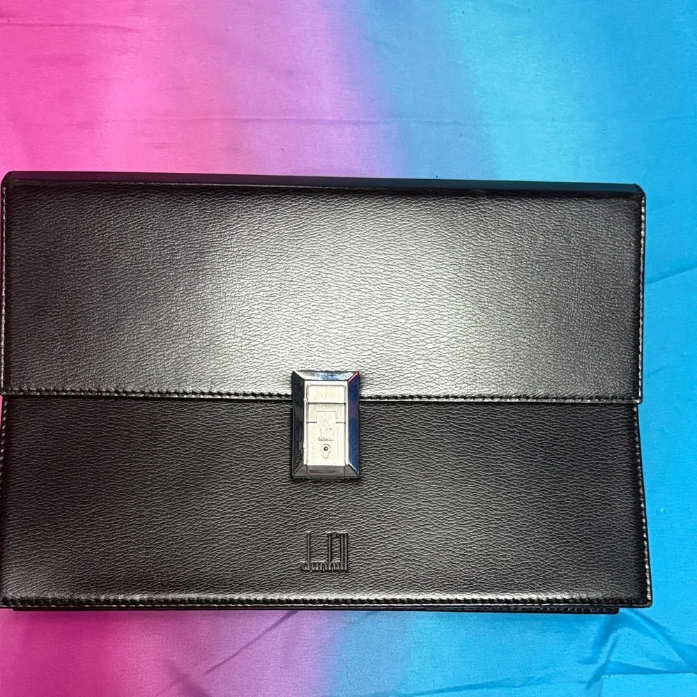 Dunhill Black Leather Clutch